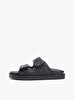Kadın Double Strap Raffia Sandalet