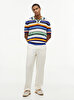 Erkek Multi Stripe Kazak