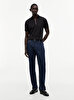 Erkek Liquid Cotton Zip Polo T-shirt
