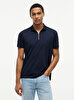 Erkek Liquid Cotton Zip Polo T-shirt