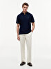 Erkek V Neck Crepe Classic Polo T-shirt