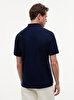 Erkek V Neck Crepe Classic Polo T-shirt