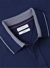 Erkek Stripe Undercollar Polo T-shirt