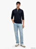 Erkek Mercerised Jacquard Polo T-shirt
