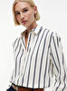 Kadın Nautical Stripe Gömlek