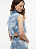 Kadın Cropped Trucker Yelek