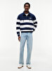 Erkek Nautical Block Stripe Sweatshirt