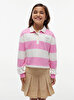 Kız Çocuk Rugby Stripe Polo T-shirt
