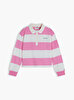 Kız Çocuk Rugby Stripe Polo T-shirt