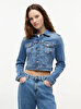 Kadın New Slim Trucker Denim Ceket