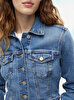 Kadın New Slim Trucker Denim Ceket