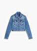 Kadın New Slim Trucker Denim Ceket