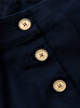 Kız Çocuk Gold Button Pleated Etek