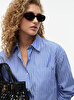 Kadın Modern Poplin Blue Gömlek
