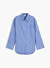Kadın Modern Poplin Blue Gömlek