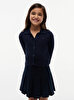 Kız Çocuk Polo Collar Rib Hırka