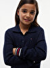 Kız Çocuk Polo Collar Rib Hırka