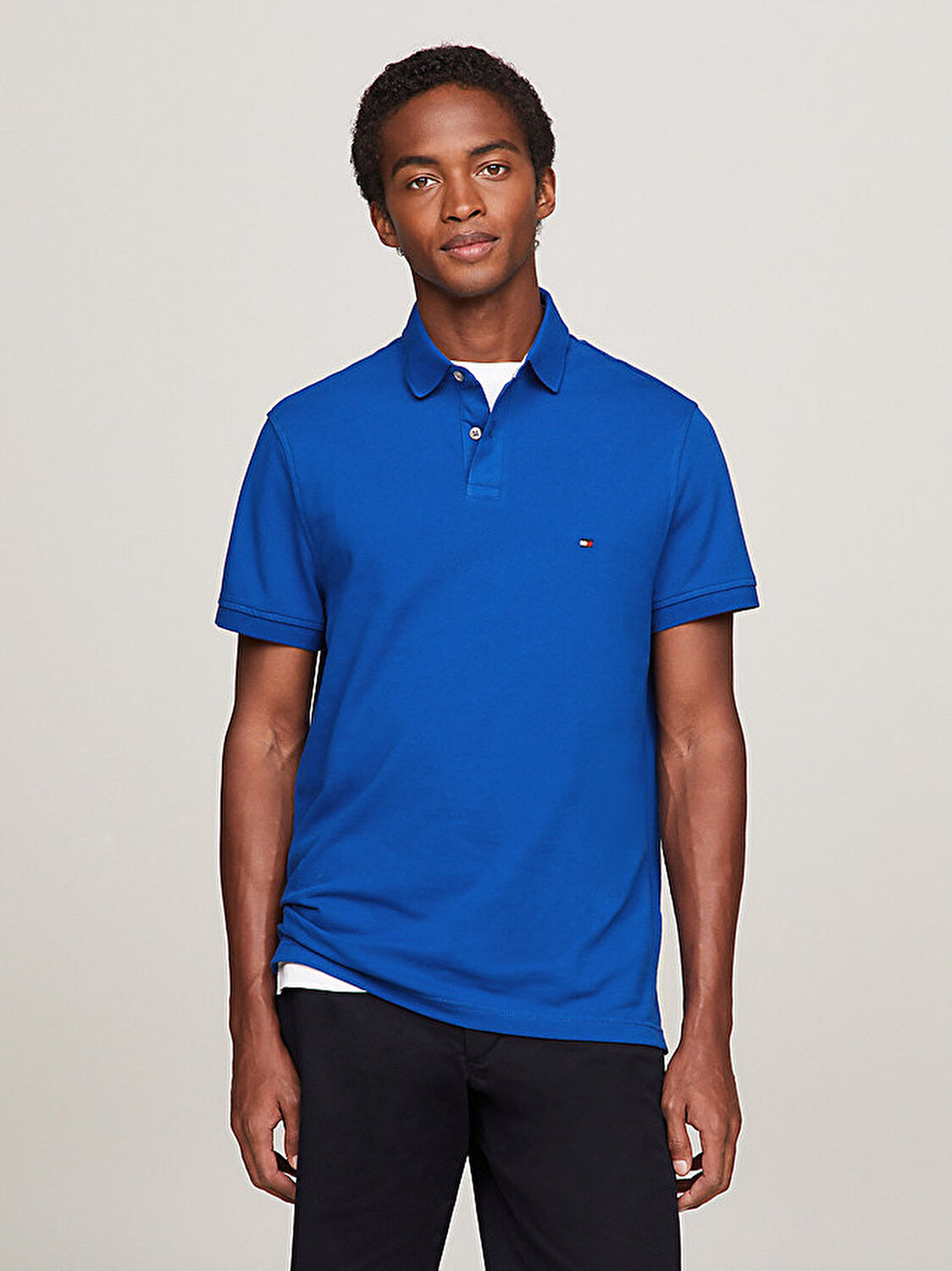 Green tommy hotsell hilfiger polo shirt