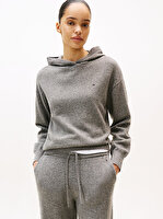 Kadın Knit Hoodie Pijama Üstü