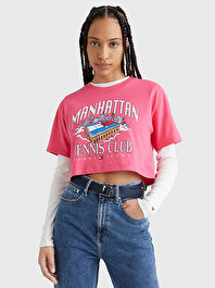 Kadın Kadın Cropped Logolu T-Shirt