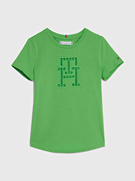 Kız Çocuk Monogram Logo T-Shirt