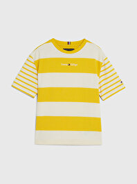 Erkek Çocuk Bold Stripe Logo T-Shirt