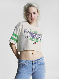Kadın Tjw Over Crop College T-shirt