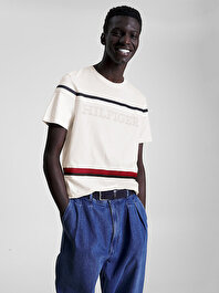 Erkek Global Stripe Monotype T-shirt