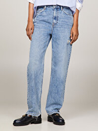 Kadın Classic Straight Denim Pantolon