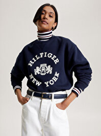 Kadın Mdn Reg Varsity Floc Sweatshirt