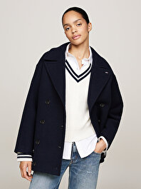 Kadın Tjw Wool Peacoat Kaban