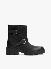 Kadın Biker Double Buckle Bot