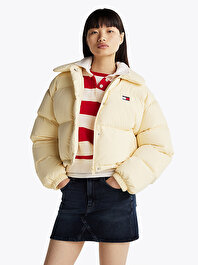 Kadın Tjw Crp Badge Collar Puffer Mont