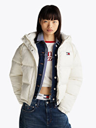 Kadın Tjw Tonal Aop Badge Puffer Mont