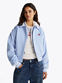 Kadın Tjw Crp Lw Wool Varsity Bomber Ceket
