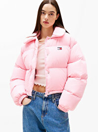 Kadın Tjw Crp Badge Collar Puffer Mont