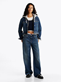 Kadın Mia Studded Relaxed Straight Jean Pantolon
