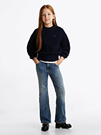 Kız Çocuk Flare Vintage Jean Pantolon