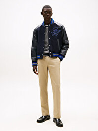 Erkek Denton Printed Structure Chino Pantolon