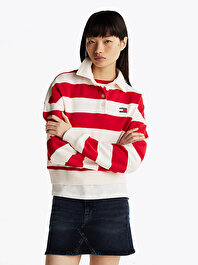 Kadın Tjw Boxy Badge Polo Sweatshirt