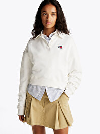 Kadın Tjw Boxy Badge Polo Sweatshirt