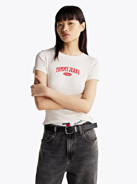 Kadın Tjw Slim Varsity Rib T-Shirt