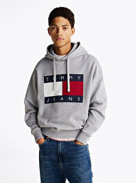 Erkek Tjm Melange Flag Hoodie