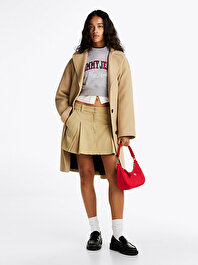 Kadın Tjw Mini Front Pleated Etek