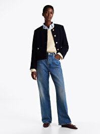 Kadın Loose Straight Jean Pantolon