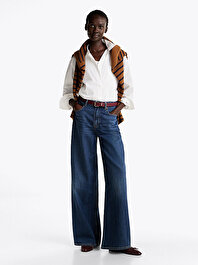 Kadın Wide Leg Jean Pantolon