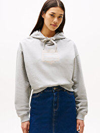Kadın Modern Outline Flag Hoodie