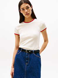 Kadın Contrast Ringer T-Shirt