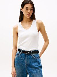 Kadın Contrast Soft V-Nk T-Shirt