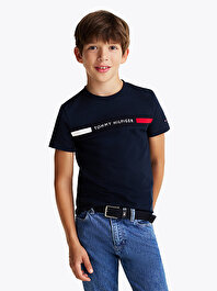Erkek Çocuk Flag Rıb Insert T-Shirt